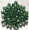 25 8mm Transparent Antique Green Round Glass Beads